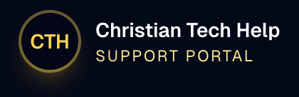 Christian Tech Help Support Portal dashboard